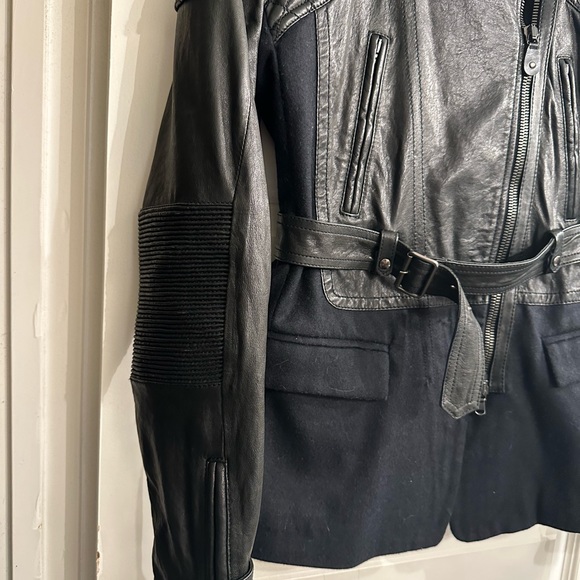 Diesel Black Gold black lambskin leather and cashmere jacket- L (44) - Picture 2 of 6